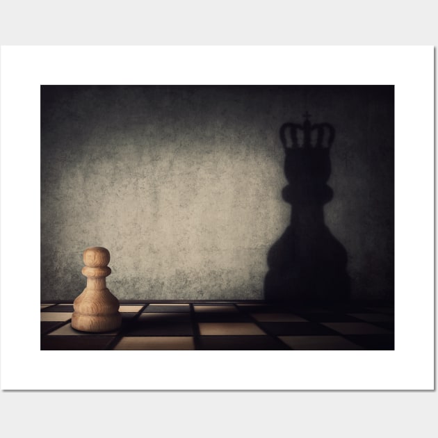 pawn transform into a king Wall Art by psychoshadow